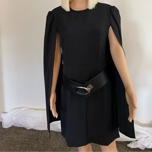 A brand new Dress with open back and zipper in back and both sleeves are open.